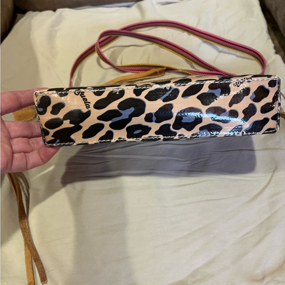 Consuela Leopard Crossbody Bag with Pink and Tan Strap - Picture 6 of 16